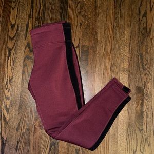Athleta Fleece Burgandy Jogger Sz M